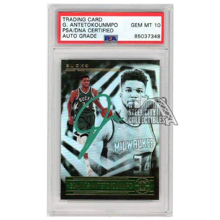 Giannis Antetokounmpo 2020-21 Panini Illusions Autograph Card #108 