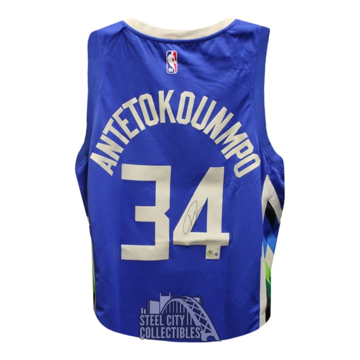 Giannis Antetokounmpo Milwaukee Bucks City Edition Jersey Yellow 2019 in  2023