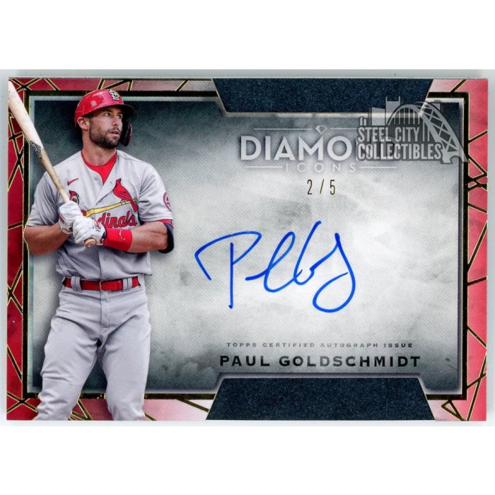 Paul Goldschmidt 2022 Topps Diamond Icons Red Autograph Card #DIA 