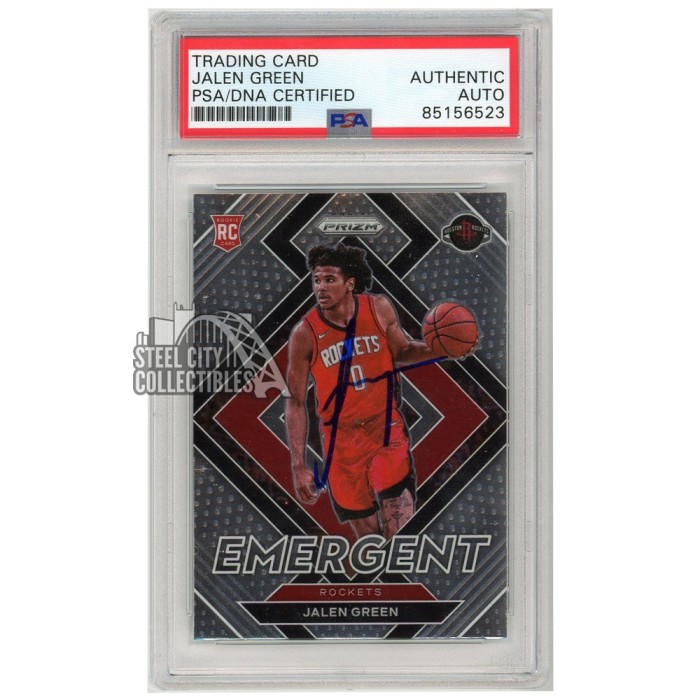 NBAカード JALEN GREEN AUTO Jalen Green Autographed 2021-22 NBA Hoops Blue Rookie Card #218