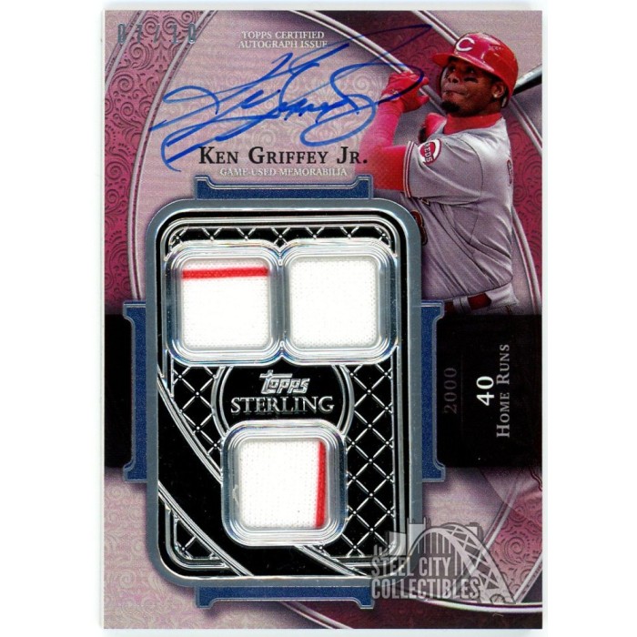 Ken Griffey Jr. 2022 Topps Sterling Swings Red Triple Patch