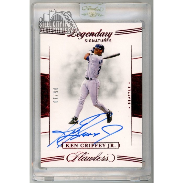 【希少品】Ken Griffey Jr. 記念 シリアルナンバー入り2枚 Ken Griffey Jr. 2020 Panini Flawless Legendary Ruby Autograph Card