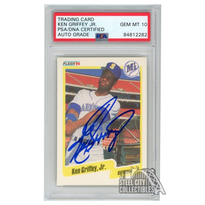 Ken Griffey Jr 1990 Fleer Autograph Card #513 PSA/DNA 10