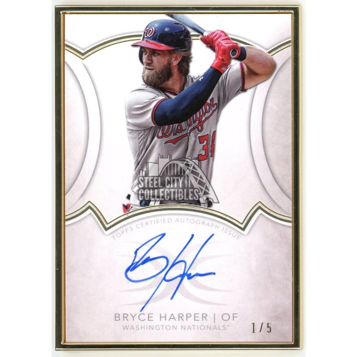 Bryce Harper 2018 Topps Definitive Collection Gold Framed Auto Card  — free download