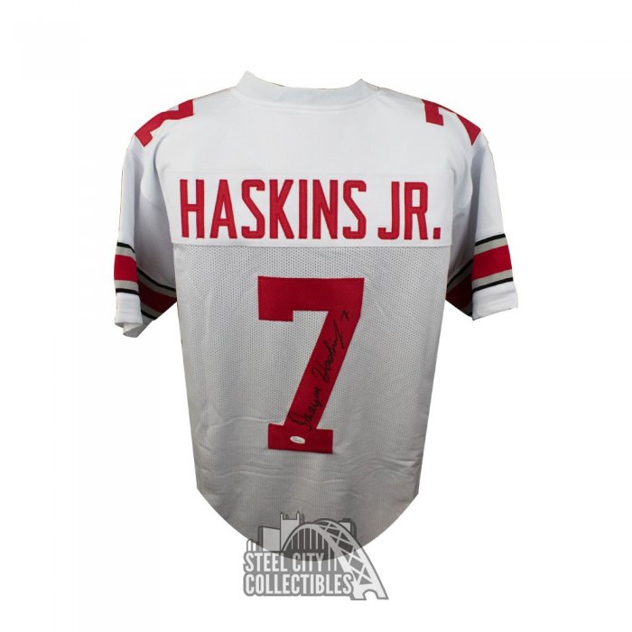 Dwayne Haskins Autographed Ohio State Custom White Football Jersey