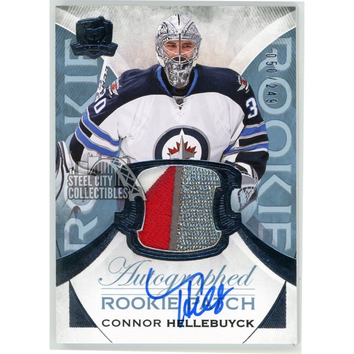 upper deck イチロー auto Connor Hellebuyck 2015-16 Upper Deck The Cup Rookie Patch