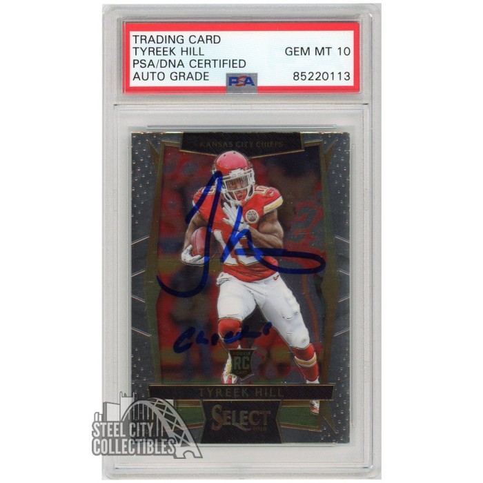 Tyreek Hill 2016 Panini Select "Cheetah" Autograph Rookie Card #65 PSA/DNA  10 | Steel City Collectibles