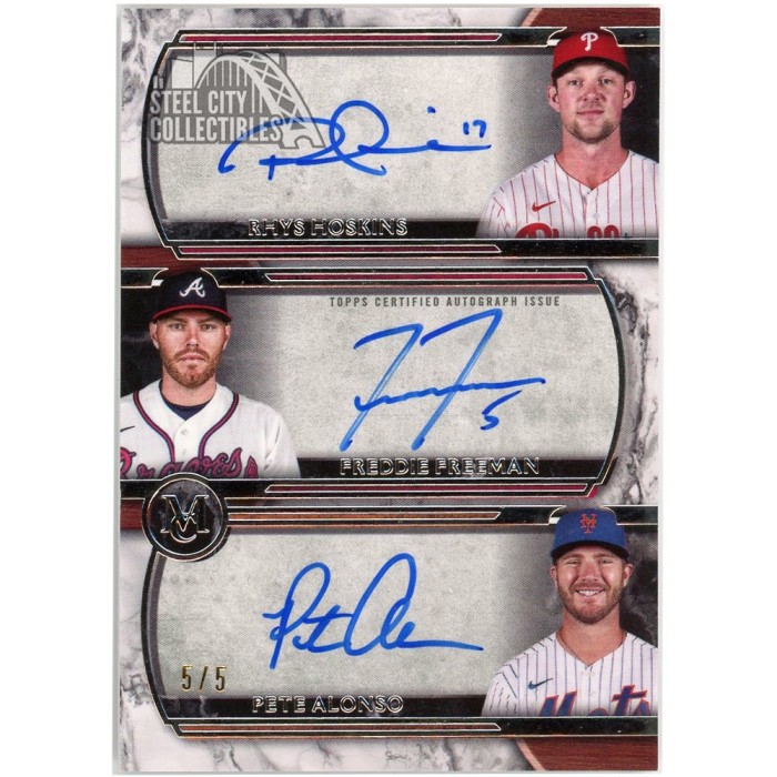 Rhys Hoskins Freddie Freeman Pete Alonso 2022 Topps Museum Triple