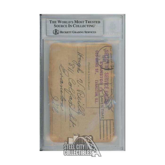 Hugh Reilly Autographed Selective Service Card - BAS | Steel City ...