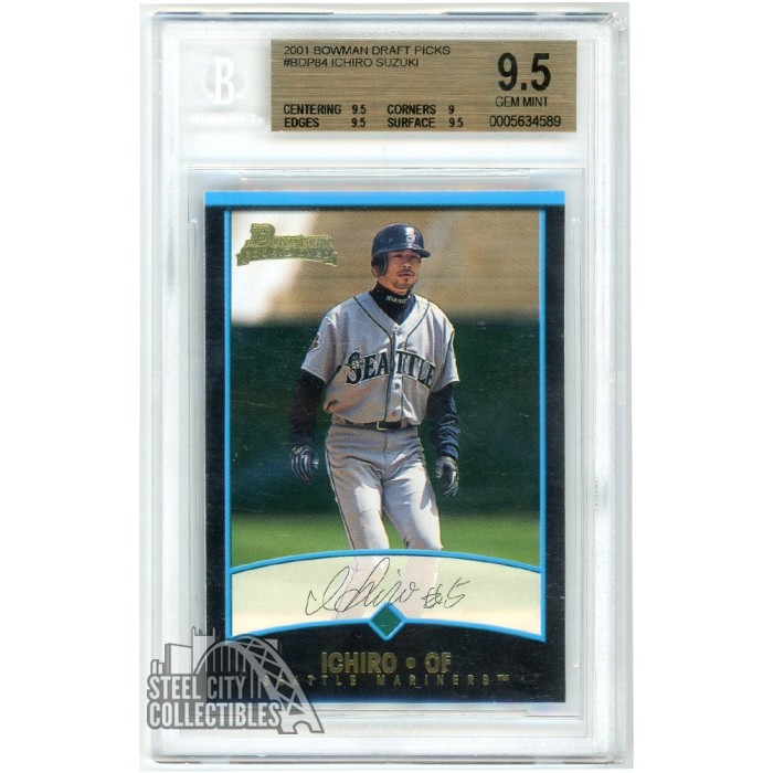 Ichiro Suzuki 2001 Topps Bowman Draft Picks Rookie BGS 9.5