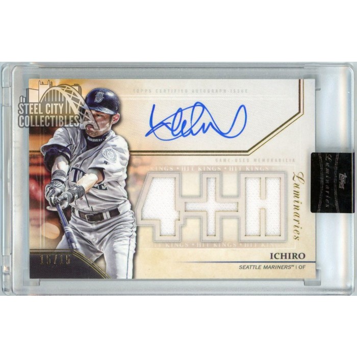 Ichiro 2020 Topps Luminaries Hit Kings Jersey Autograph Card #HKAR