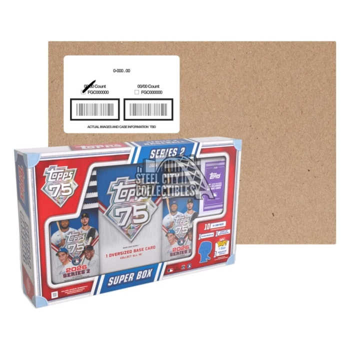 2026 Topps Series 2 Baseball Super 12-Box Case (Funko Bitty Pop