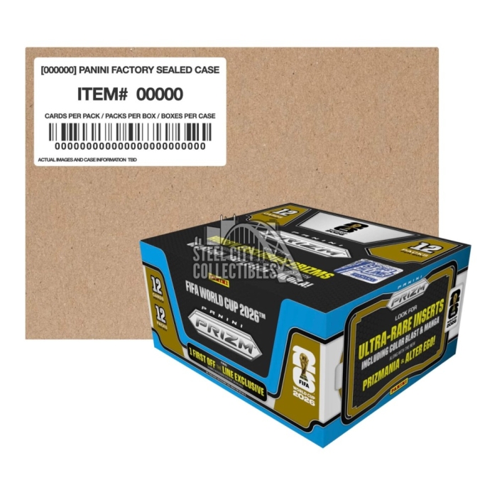 2026 Panini Prizm FIFA World Cup Soccer Hobby 12-Box Case - 1st