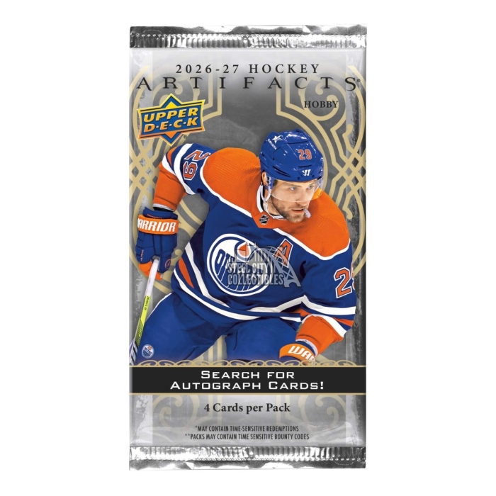 2026-27 Upper Deck Artifacts Hockey Hobby Pack | Steel City