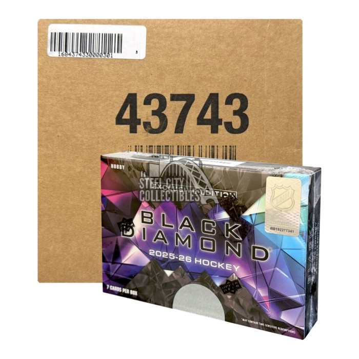 2025-26 Upper Deck Black Diamond Hockey Hobby 5-Box Case - CDD