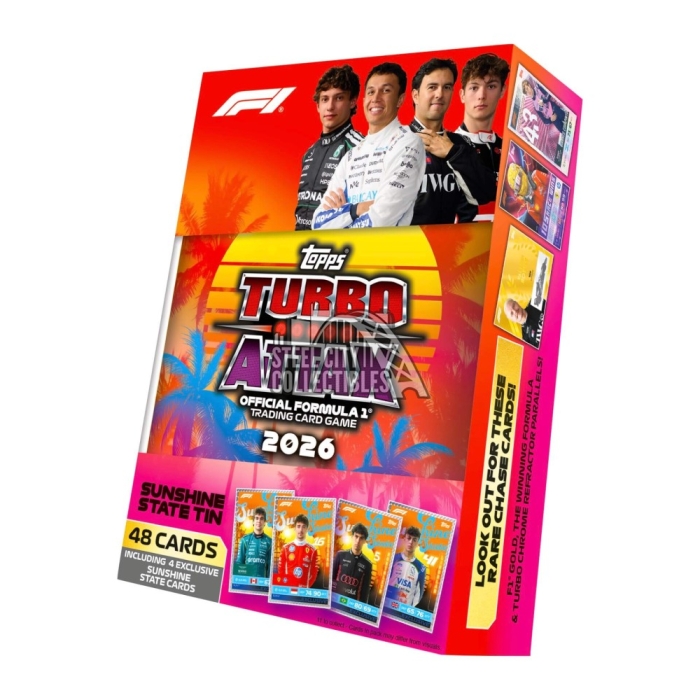 【11枚組】ザ・フォール/Take America 2026 Topps Turbo Attax Formula 1 F1 Racing Mega Tin (Sunshine