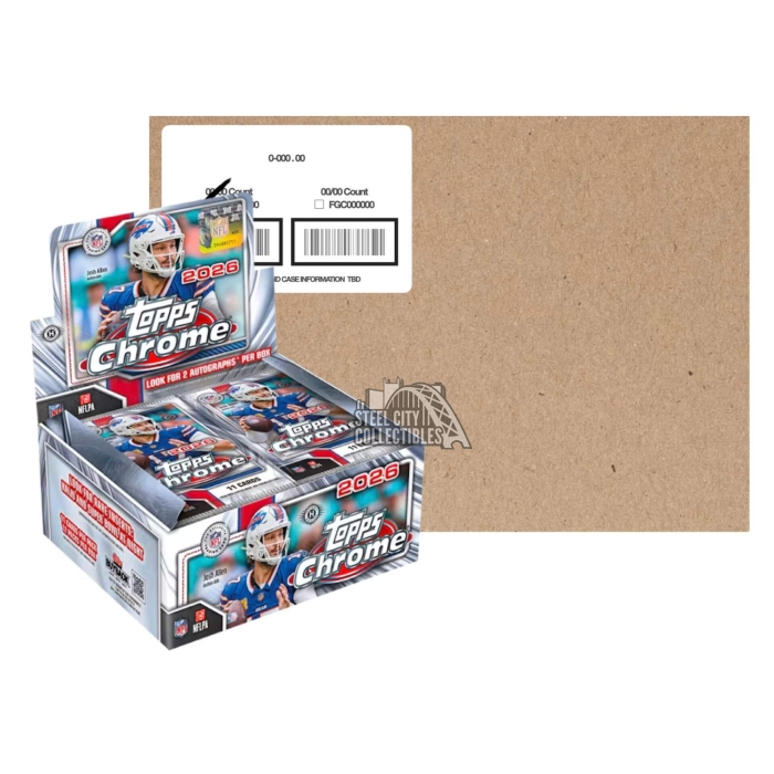 2026 Topps Chrome Football Jumbo Hobby 8-Box Case | Steel City Collectibles