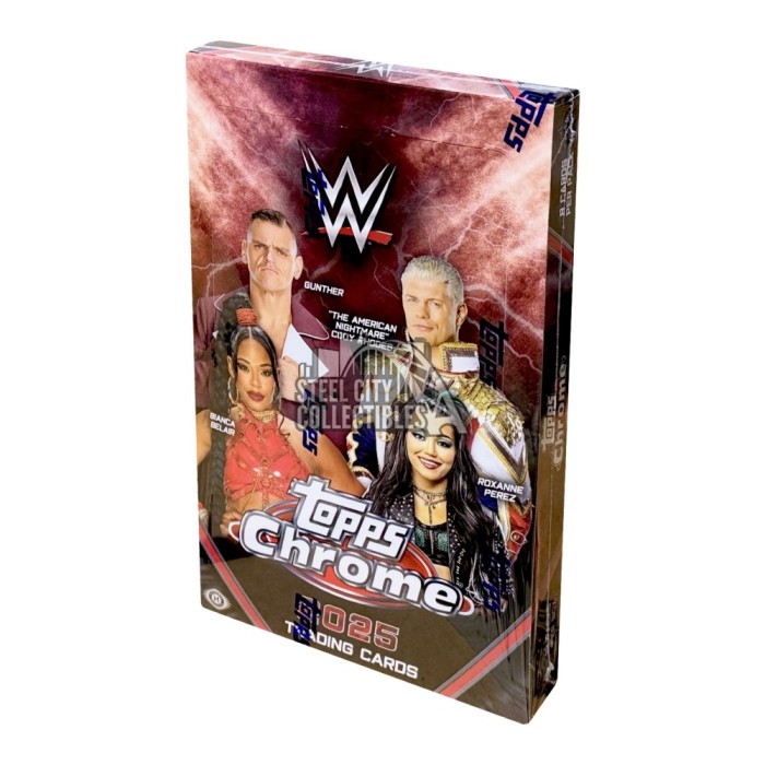 2025 Topps WWE Wrestling Chrome Hobby Box | Steel City Collectibles