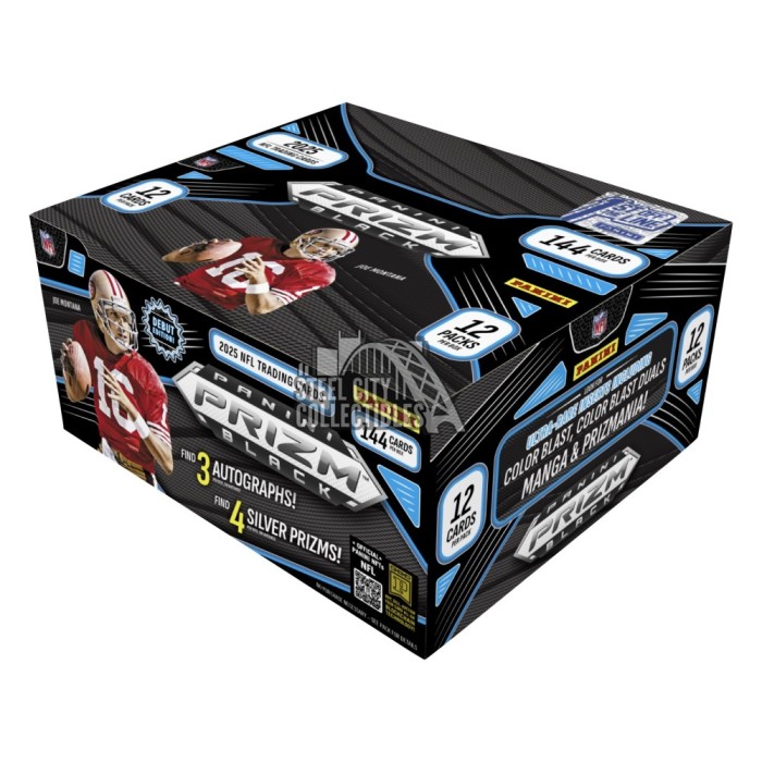 2025 Panini Prizm Black Football Hobby Box - 1st Off The Line