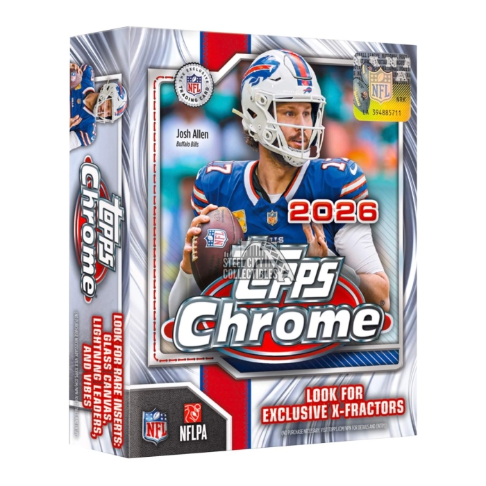 2026 Topps Chrome Football Mega Box | Steel City Collectibles