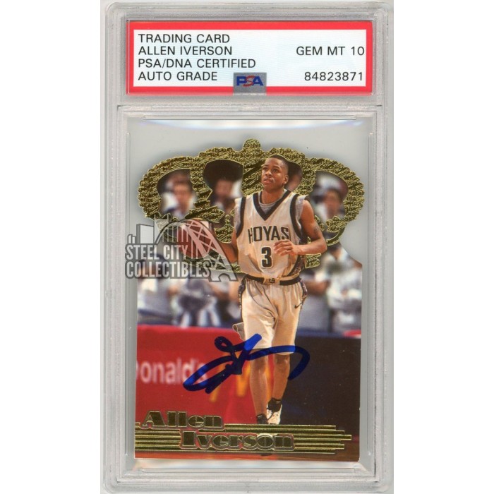 Allen Iverson 1996-97 Pacific Power Gold Crown Autograph Rookie