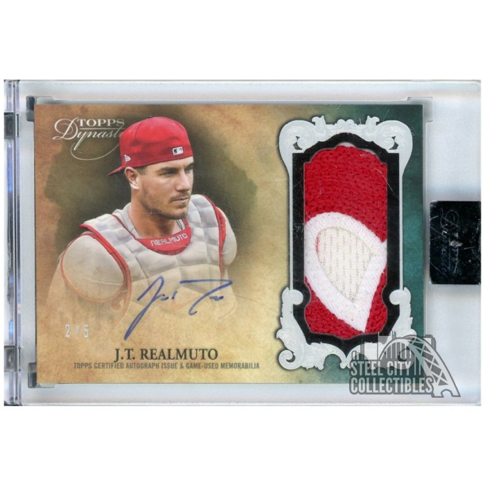 topps J.T.リアルミュート auto99シリ On-Card Auto-Relic # to 99 - J.T. Realmuto - 2022 MLB TOPPS