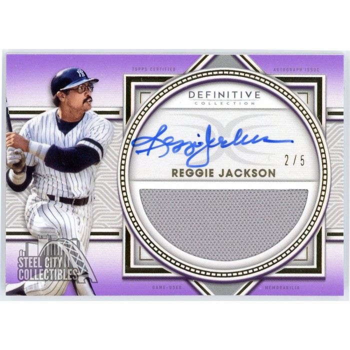 2019 Topps Definitive Reggie Jackson Bat AUTO #/25 2019 Topps Definitive Collection Baseball Checklist, Team Set Lists