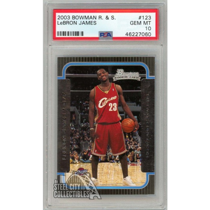 超お宝 2003 Bowman Sig LeBron James RC 1250 LeBron James 2003-04 Bowman Rookies & Stars Rookie Card #123 PSA