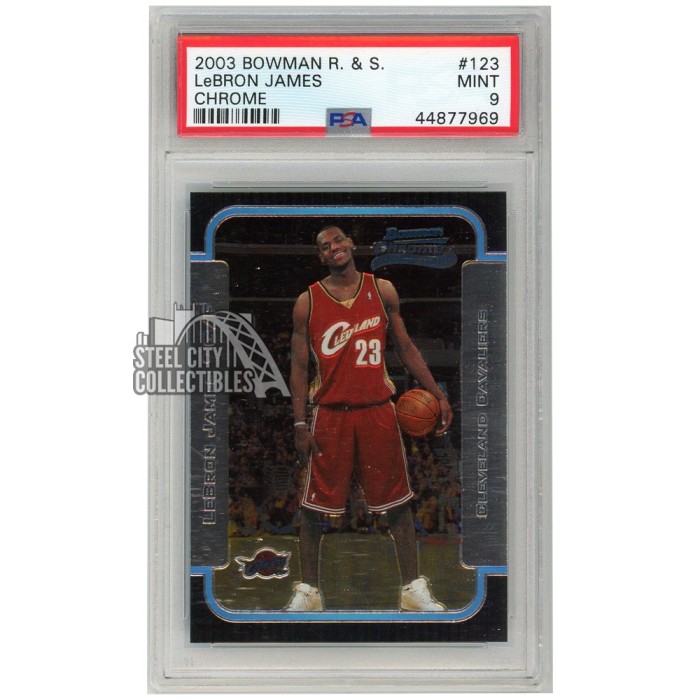 LeBron James 2003-04 Bowman Chrome Rookie Card #123 PSA 9