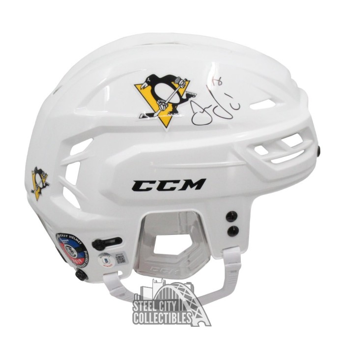 Jaromir Jagr Autographed Pittsburgh White CCM Full Size Hockey Helmet