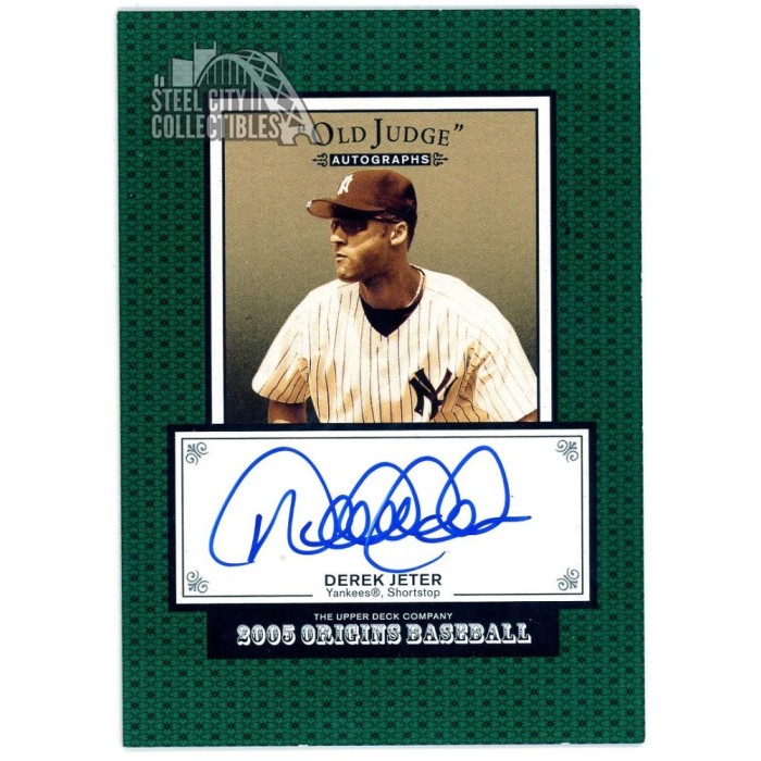 Derek Jeter 2004 Upper Deck Origins Old Judge Autograph Card #DJ