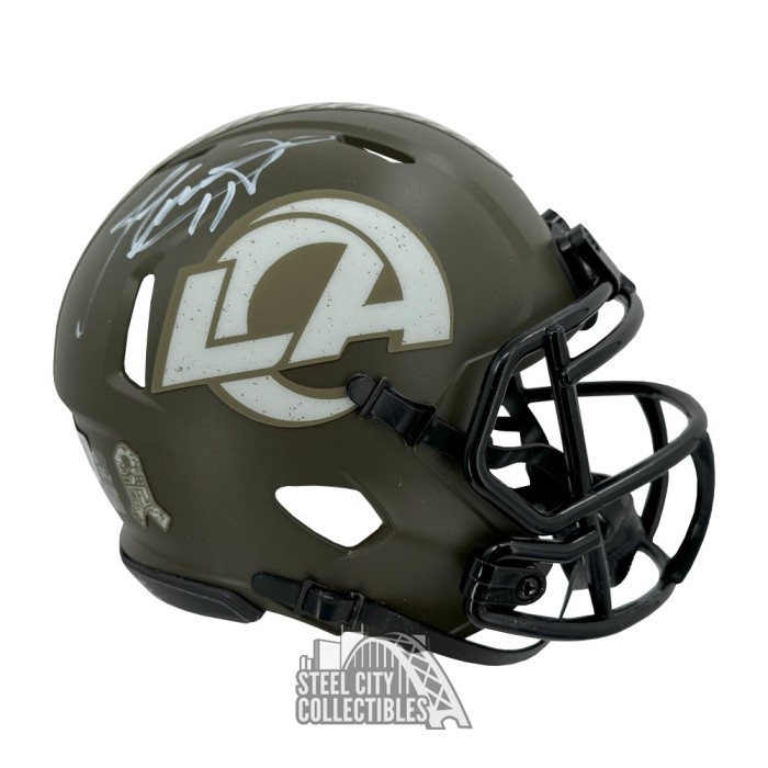 Jim Everett Autographed Los Angeles Rams Salute To Service Mini ...