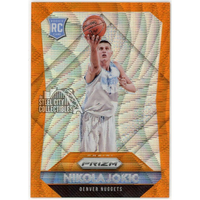 Nikola Jokic 2015-16 Panini Prizm Orange Wave Rookie Card #335