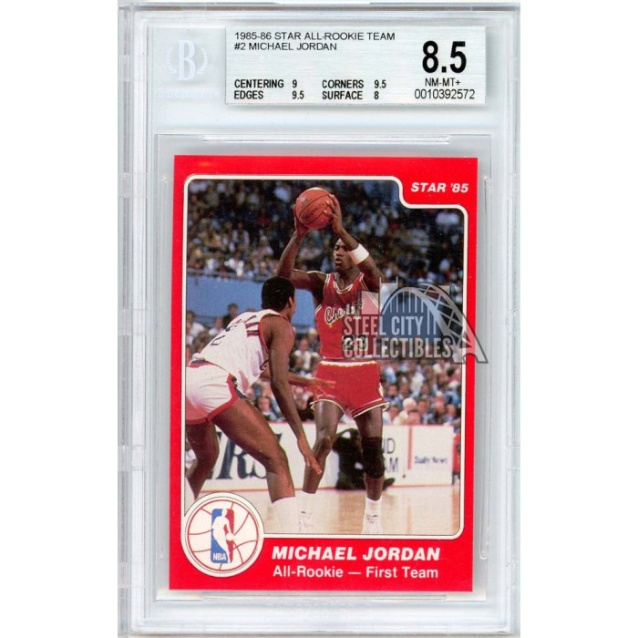 Michael Jordan 1985-86 Star Basketball All-Rookie Team Rookie Card