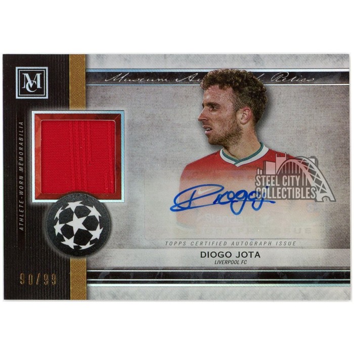 Diogo Jota 2020-21 Topps Museum Jersey Autograph Card #MAR-DJO 90