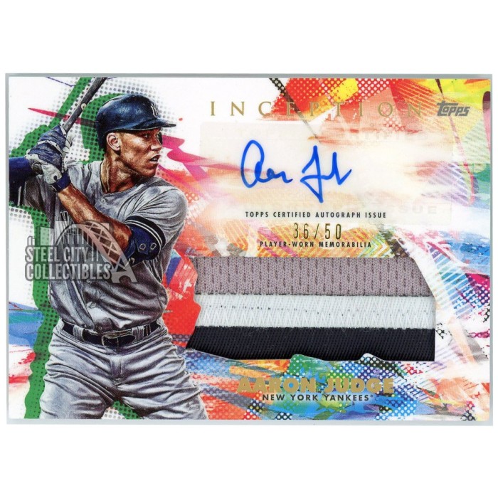 Aaron Judge 2020 Topps Inception Patch Auto #IAP-AJ 36/50