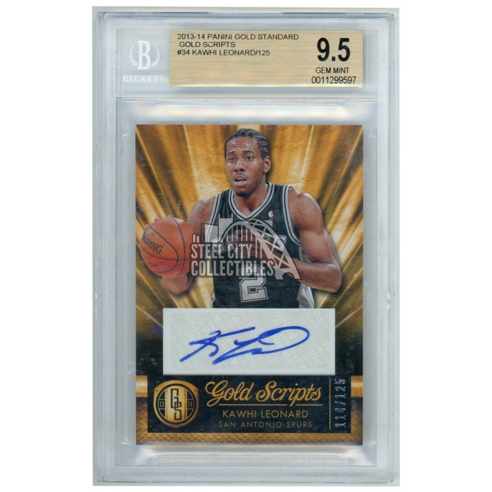 Kawhi Leonard 2013-14 Panini Gold Standard Gold Scripts Autograph