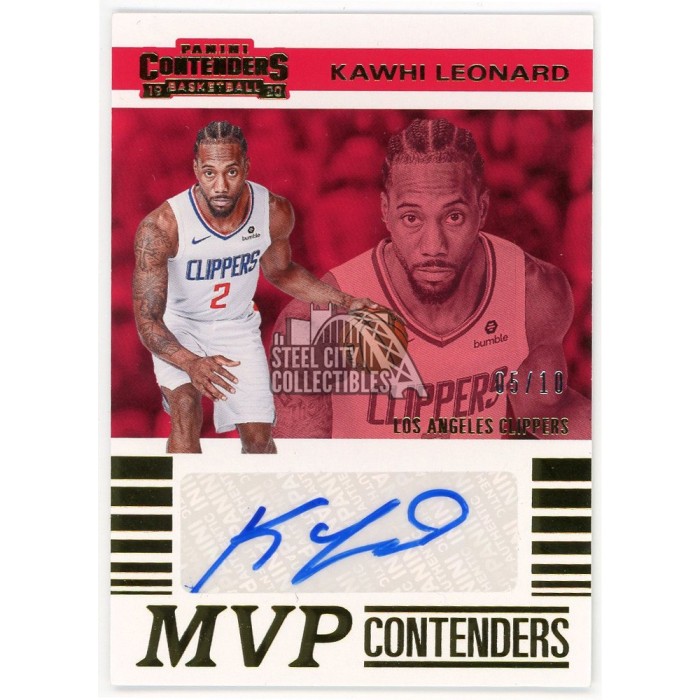 Kawhi Leonard 2019-20 Panini Contenders MVP Gold Autograph