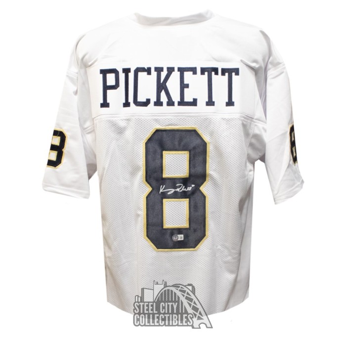 Kenny Pickett Autographed Pitt Throwback Custom White Football Jersey
