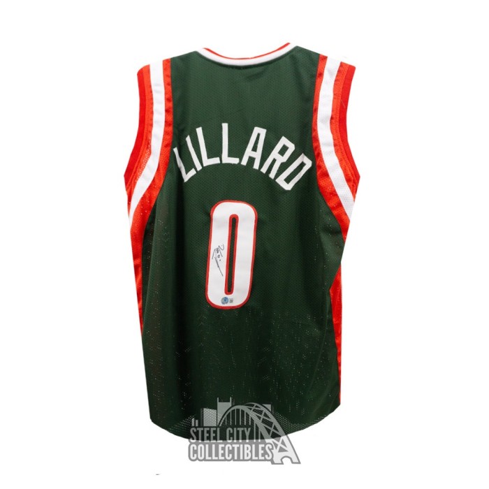 Damian Lillard Autographed Milwaukee Custom Green Basketball