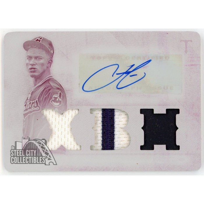 Francisco Lindor 2018 Topps Triple Threads Patch Autograph White Whale ...