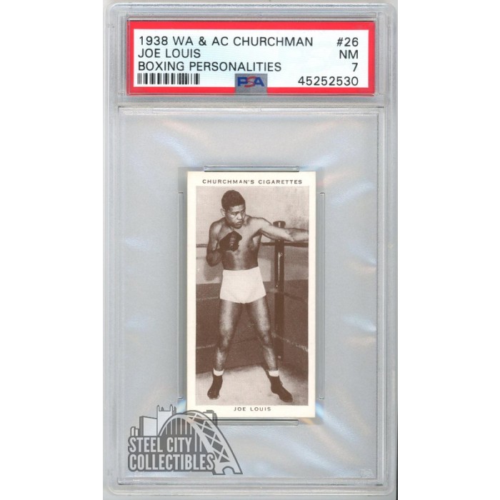 Joe Louis 1938 Churchman's Cigarettes Boxing Personalities Card #26 PSA 7 NM