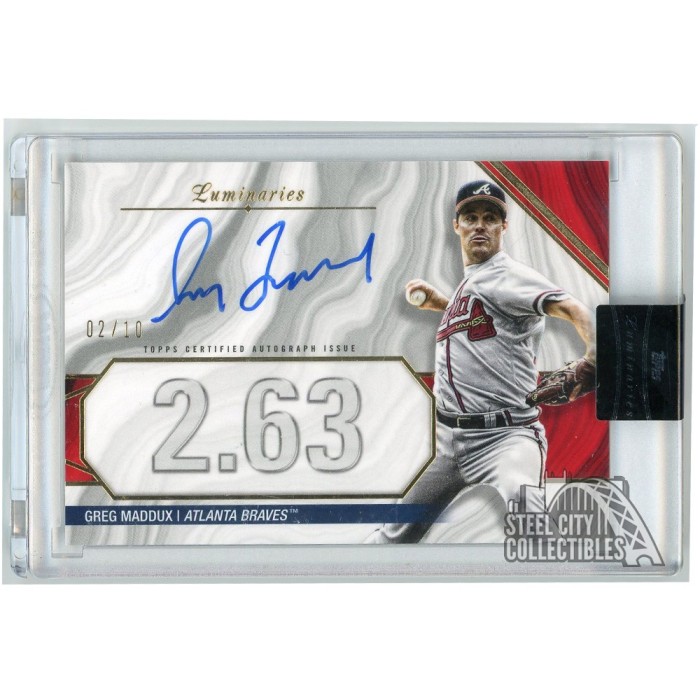 Greg Maddux 0 Topps Masters Mound Luminaries of Autographed The 