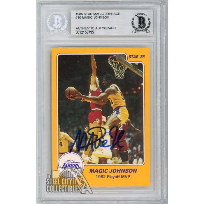 Star Magic Johnson Magic Johnson 1986 Star Autograph Card #10 BAS | Steel City Collectibles