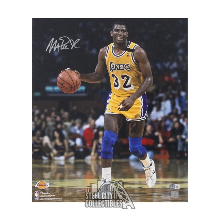 Magic Johnson Autographed Los Angeles 16x20 Basketball Photo BAS