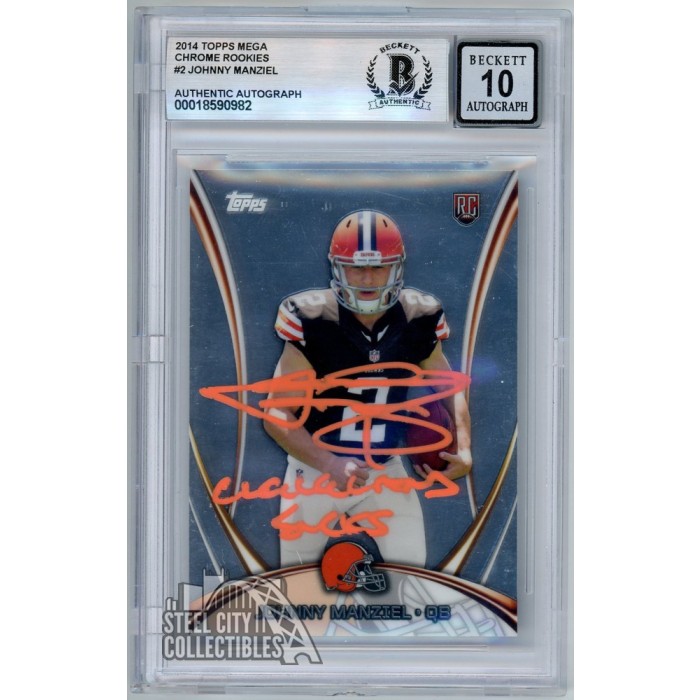 Johnny Manziel 2014 Topps Mega Chrome Rookie Autograph 
