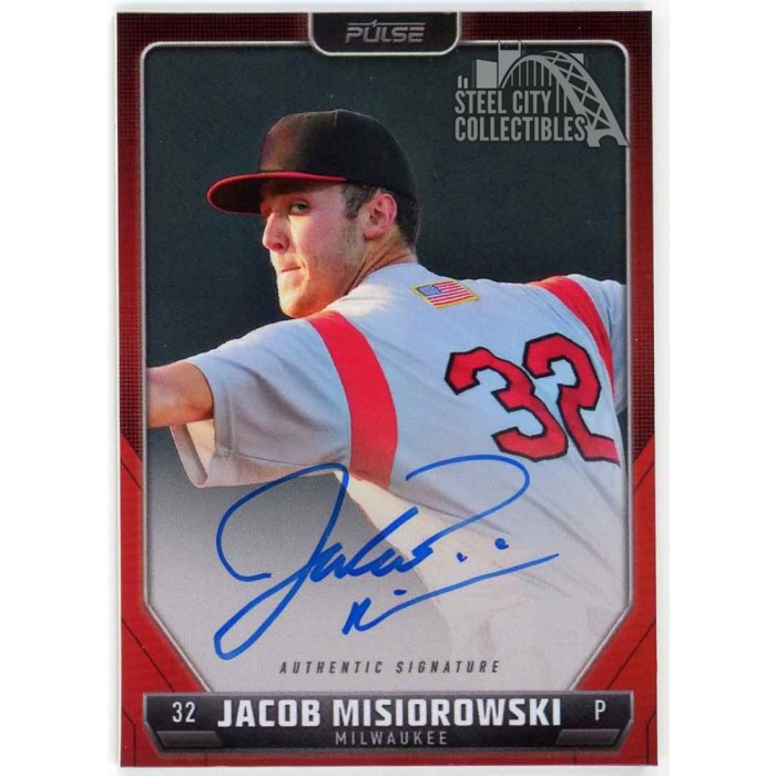 Jacob Misiorowski 2024 Topps Pulse Red Rookie Autograph Card #A