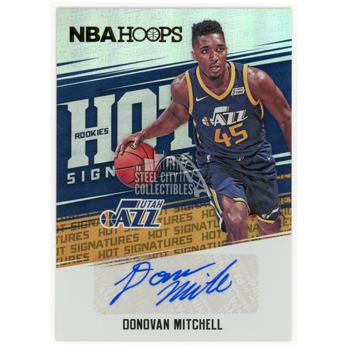 Donovan Mitchell 2017-18 Panini NBA Hoops Hot Signatures Rookie