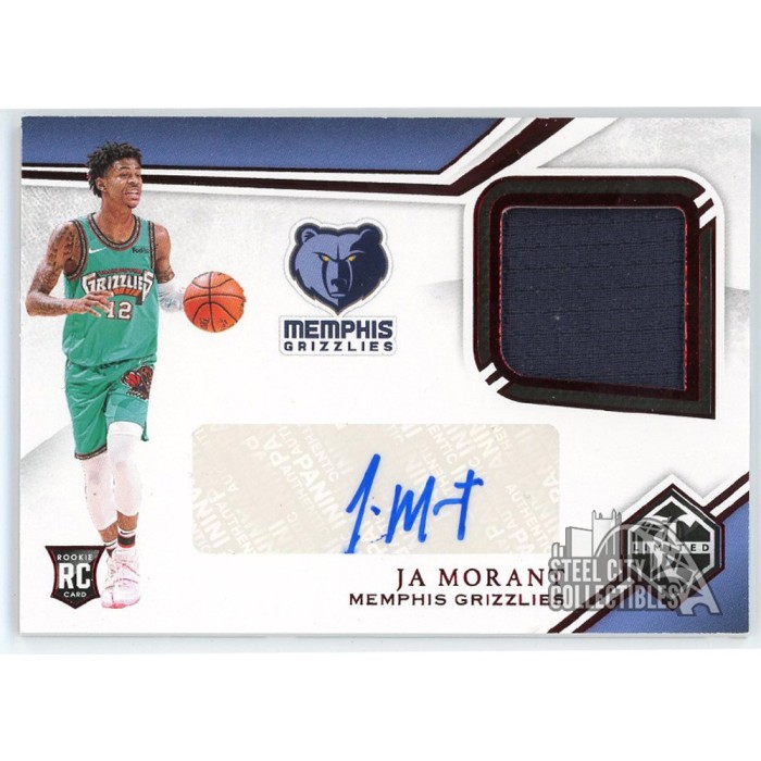Ja Morant 2019-20 Panini Chronicles Limited Rookie Patch Auto #LR