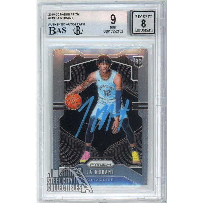 Ja Morant 2019-20 Panini Prizm Autograph Rookie Card #249 BGS 9
